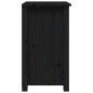 vidaXL Mesita de noche madera maciza de pino negro 40x35x61,5 cm vidaXL Mesita de noche madera maciza de pino negro 40x35x61,5 cm
