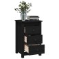 vidaXL Mesita de noche madera maciza de pino negro 40x35x61,5 cm vidaXL Mesita de noche madera maciza de pino negro 40x35x61,5 cm