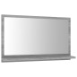 vidaXL Espejo de baño madera contrachapada gris Sonoma 60x10,5x37 cm vidaXL Espejo de baño madera contrachapada gris Sonoma 60x10,5x37 cm