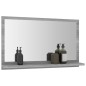 vidaXL Espejo de baño madera contrachapada gris Sonoma 60x10,5x37 cm vidaXL Espejo de baño madera contrachapada gris Sonoma 60x10,5x37 cm