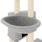 vidaXL Rascador para gatos con postes de sisal gris claro 122 cm vidaXL Rascador para gatos con postes de sisal gris claro 122 cm