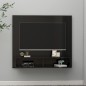 vidaXL Mueble TV de pared contrachapado negro brillante 102x23,5x90 cm vidaXL Mueble TV de pared contrachapado negro brillante 102x23,5x90 cm