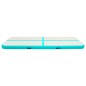 vidaXL Esterilla inflable de gimnasia con bomba PVC verde 400x100x20cm