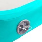 vidaXL Esterilla inflable de gimnasia con bomba PVC verde 400x100x20cm