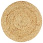 vidaXL Manteles individuales redondos 4 uds yute natural liso 38 cm vidaXL Manteles individuales redondos 4 uds yute natural liso 38 cm