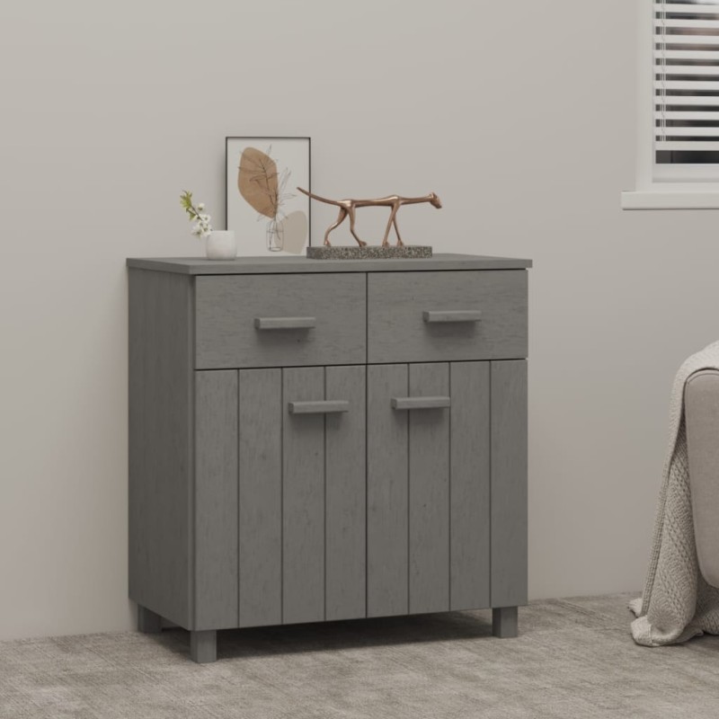 vidaXL Aparador HAMAR madera maciza de pino gris claro 79x40x80 cm vidaXL Aparador HAMAR madera maciza de pino gris claro 79x40x80 cm