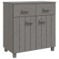 vidaXL Aparador HAMAR madera maciza de pino gris claro 79x40x80 cm vidaXL Aparador HAMAR madera maciza de pino gris claro 79x40x80 cm