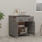 vidaXL Aparador HAMAR madera maciza de pino gris claro 79x40x80 cm vidaXL Aparador HAMAR madera maciza de pino gris claro 79x40x80 cm