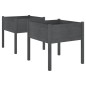 vidaXL Jardineras 2 uds madera maciza de pino gris 70x70x70 cm vidaXL Jardineras 2 uds madera maciza de pino gris 70x70x70 cm