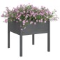 vidaXL Jardineras 2 uds madera maciza de pino gris 70x70x70 cm vidaXL Jardineras 2 uds madera maciza de pino gris 70x70x70 cm