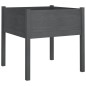 vidaXL Jardineras 2 uds madera maciza de pino gris 70x70x70 cm vidaXL Jardineras 2 uds madera maciza de pino gris 70x70x70 cm