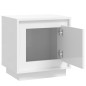 vidaXL Mesitas de noche 2 uds madera blanco brillante 44x35x45 cm vidaXL Mesitas de noche 2 uds madera blanco brillante 44x35x45 cm