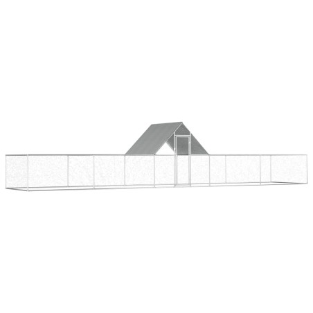 vidaXL Gallinero acero galvanizado 10x2x2 m