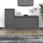 vidaXL Muebles para TV 2 piezas madera maciza de pino gris vidaXL Muebles para TV 2 piezas madera maciza de pino gris