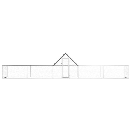 vidaXL Gallinero acero galvanizado 10x2x2 m