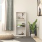 vidaXL Estantería de 3 niveles madera contrachapada blanca 40x24x108cm