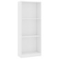 vidaXL Estantería de 3 niveles madera contrachapada blanca 40x24x108cm