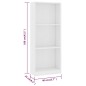 vidaXL Estantería de 3 niveles madera contrachapada blanca 40x24x108cm