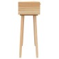 vidaXL Mesa consola madera pino maciza ratán natural marrón 80x30x75cm vidaXL Mesa consola madera pino maciza ratán natural marrón 80x30x75cm