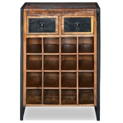 vidaXL Botellero para 16 botellas de madera maciza reciclada