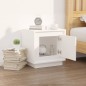 vidaXL Mesita de noche madera contrachapada blanco 44x35x45 cm vidaXL Mesita de noche madera contrachapada blanco 44x35x45 cm