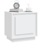vidaXL Mesita de noche madera contrachapada blanco 44x35x45 cm vidaXL Mesita de noche madera contrachapada blanco 44x35x45 cm