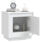 vidaXL Mesita de noche madera contrachapada blanco 44x35x45 cm vidaXL Mesita de noche madera contrachapada blanco 44x35x45 cm