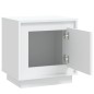 vidaXL Mesita de noche madera contrachapada blanco 44x35x45 cm vidaXL Mesita de noche madera contrachapada blanco 44x35x45 cm