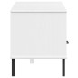vidaXL Mueble de TV con patas de metal OSLO madera maciza pino blanco vidaXL Mueble de TV con patas de metal OSLO madera maciza pino blanco