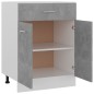 vidaXL Armario bajo cajón madera ingeniería gris hormigón 60x46x81,5cm vidaXL Armario bajo cajón madera ingeniería gris hormigón 60x46x81,5cm