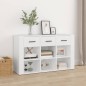 vidaXL Aparador de madera contrachapada blanco 100x30x59,5 cm vidaXL Aparador de madera contrachapada blanco 100x30x59,5 cm