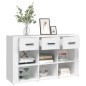 vidaXL Aparador de madera contrachapada blanco 100x30x59,5 cm vidaXL Aparador de madera contrachapada blanco 100x30x59,5 cm