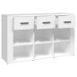 vidaXL Aparador de madera contrachapada blanco 100x30x59,5 cm vidaXL Aparador de madera contrachapada blanco 100x30x59,5 cm