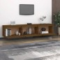 vidaXL Mueble de TV 3 piezas madera maciza de pino marrón miel