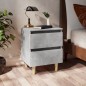 vidaXL Mesitas de noche con patas 2 uds madera pino gris 40x35x50 cm vidaXL Mesitas de noche con patas 2 uds madera pino gris 40x35x50 cm