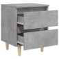 vidaXL Mesitas de noche con patas 2 uds madera pino gris 40x35x50 cm vidaXL Mesitas de noche con patas 2 uds madera pino gris 40x35x50 cm