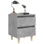 vidaXL Mesitas de noche con patas 2 uds madera pino gris 40x35x50 cm vidaXL Mesitas de noche con patas 2 uds madera pino gris 40x35x50 cm