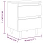 vidaXL Mesitas de noche con patas 2 uds madera pino gris 40x35x50 cm vidaXL Mesitas de noche con patas 2 uds madera pino gris 40x35x50 cm