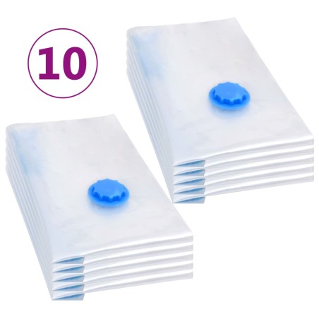 vidaXL Bolsas de almacenaje al vacío de ropa y viaje 60x40 cm 10 uds