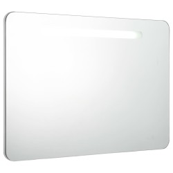 vidaXL Mueble de baño con espejo LED 80x9,5x55 cm  
