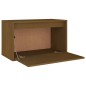 vidaXL Mueble de TV 3 piezas madera maciza de pino marrón miel