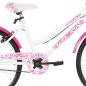 vidaXL Bicicleta de niño 24 pulgadas rosa y blanca vidaXL Bicicleta de niño 24 pulgadas rosa y blanca
