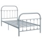 vidaXL Estructura de cama de metal gris 100x200 cm