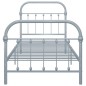 vidaXL Estructura de cama de metal gris 100x200 cm