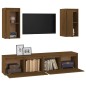 vidaXL Muebles para TV 4 piezas madera maciza de pino marrón miel vidaXL Muebles para TV 4 piezas madera maciza de pino marrón miel