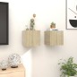 vidaXL Muebles de salón de pared 2 uds roble Sonoma 30,5x30x30 cm vidaXL Muebles de salón de pared 2 uds roble Sonoma 30,5x30x30 cm