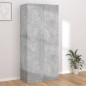 vidaXL Armario de madera contrachapada gris hormigón 90x52x200 cm vidaXL Armario de madera contrachapada gris hormigón 90x52x200 cm