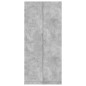 vidaXL Armario de madera contrachapada gris hormigón 90x52x200 cm vidaXL Armario de madera contrachapada gris hormigón 90x52x200 cm