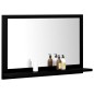 vidaXL Espejo de baño madera contrachapada negro 60x10,5x37 cm vidaXL Espejo de baño madera contrachapada negro 60x10,5x37 cm