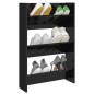 vidaXL Zapatero de pared madera contrachapada negro brillo 60x18x90 cm vidaXL Zapatero de pared madera contrachapada negro brillo 60x18x90 cm